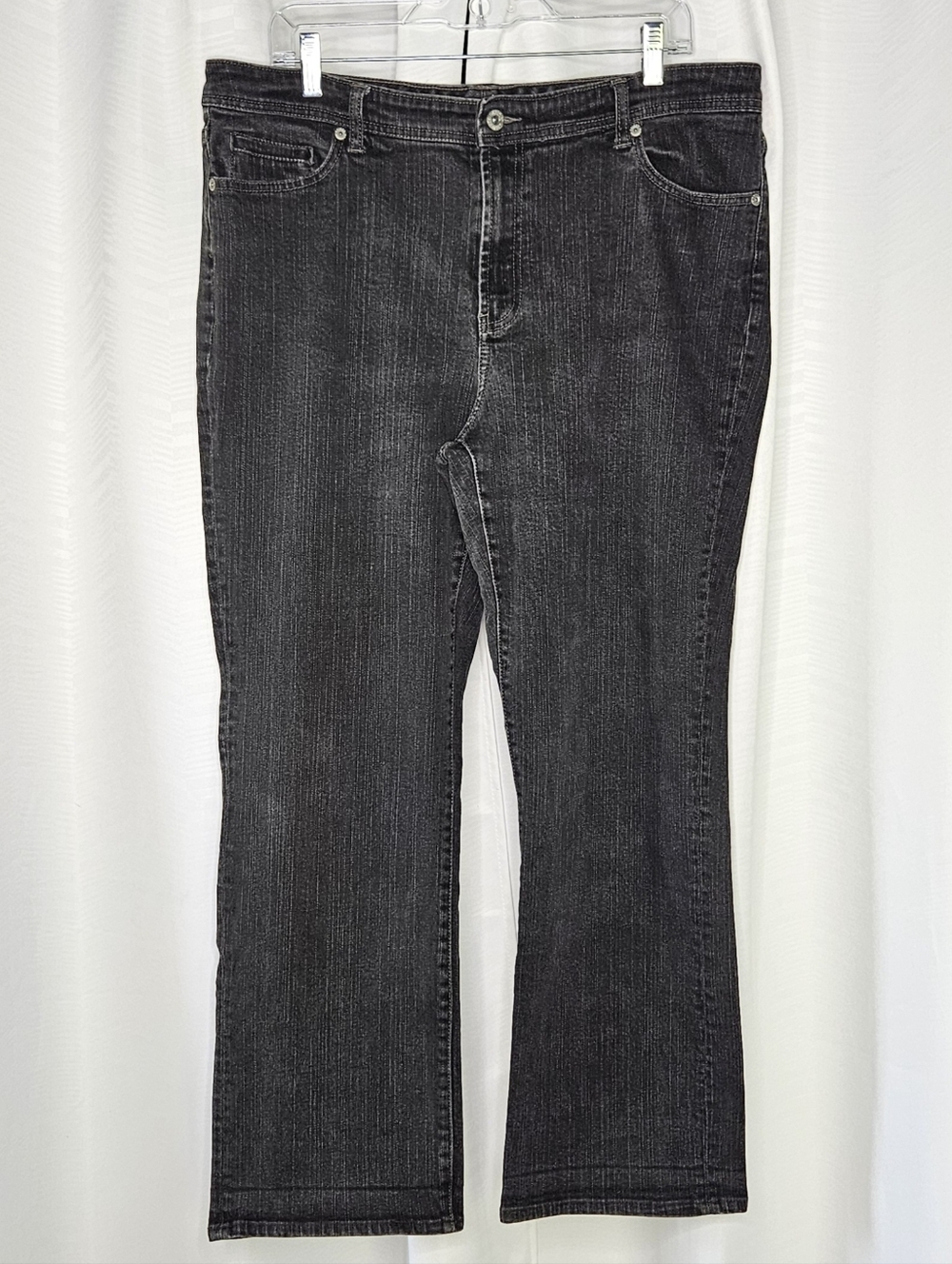 Chico's Platinum women's dark wash high rise straight leg jeans size 3 reg